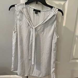 Primark women’s blouse white with black polka dots